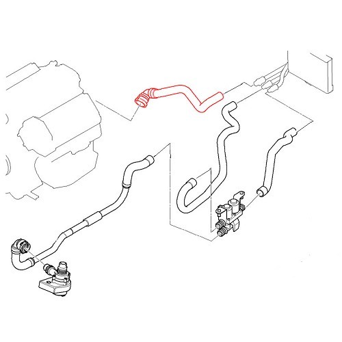 Return hose between heating radiator and engine for BMW X5 E53 - BC56865
