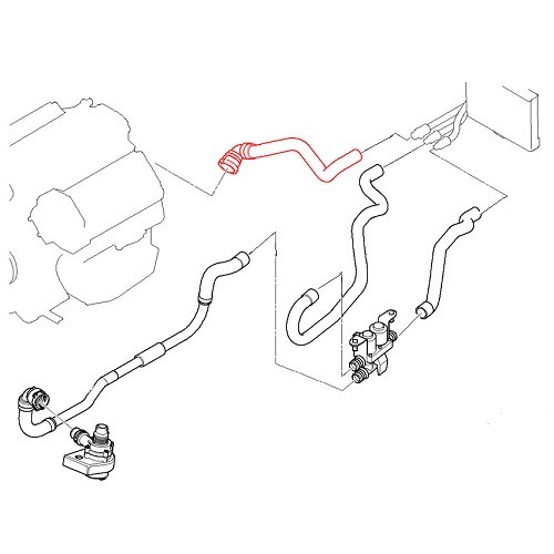 Durite retour entre radiateur chauffage et moteur pour BMW X5 E53 - BC56865