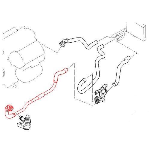 Hose between additional water pump and water valve for BMW X5 E53 - BC56867