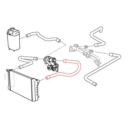 Tweede waterslang tussen radiator en waterpomp voor BMW E39 ->09/98 - BC56868