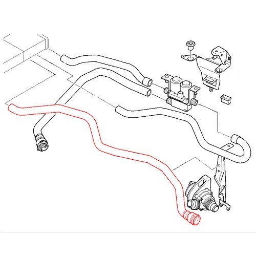 Hose between heating radiator and expansion tank for BMW X5 E53 - BC56871