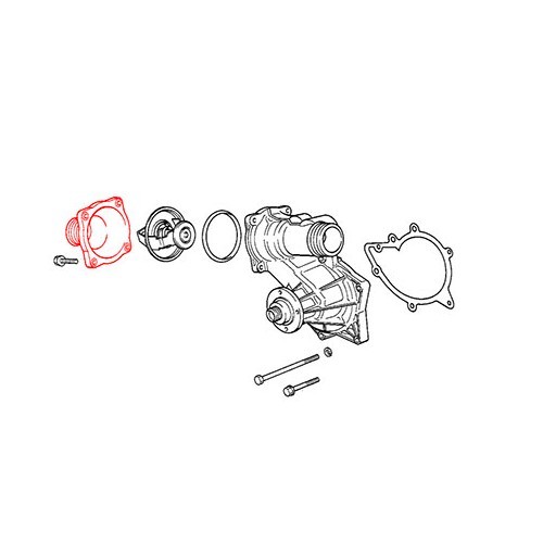 Couvercle sur thermostat pour E34 8 cylindres - BC56877