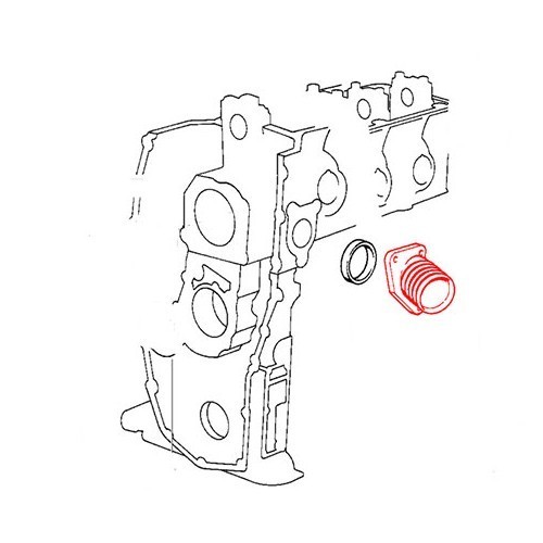 Waterslang aansluitpijp op cilinderkop voor BMW 3 Reeks E36 4 cilinder benzine (-08/1995) - BC56882