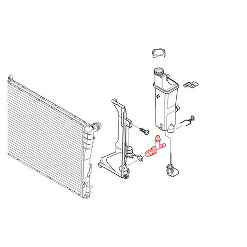 Brida sobre depósito de expansión para BMW E46 diésel con caja de cambios automática - BC56886