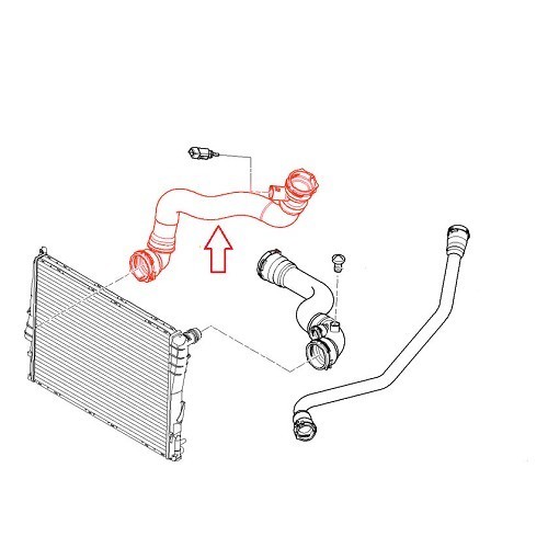  Lower radiator water hose for BMW Z4 Roadster M54 from 04/04-> - BC56919 