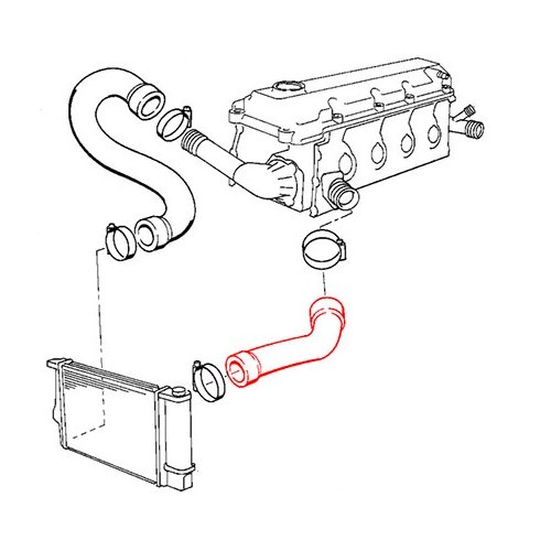 Upper radiator water hose for BMW Z3 (E36) - BC56940