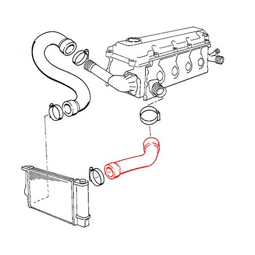 Durite d'eau supérieure de radiateur pour BMW Z3 (E36) - BC56940