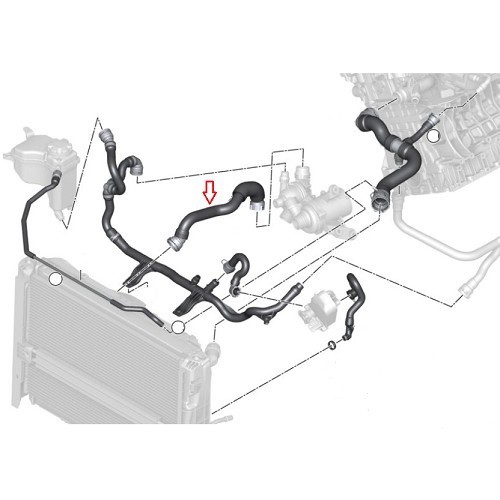 MEYLE Wasserschlauch unten Erstausrüsterqualität für BMW 1er E81 E82 und E87LCI 116i bis 120i (02/2006-06/2012) - Motoren N43B16 N43B20 - BC56953