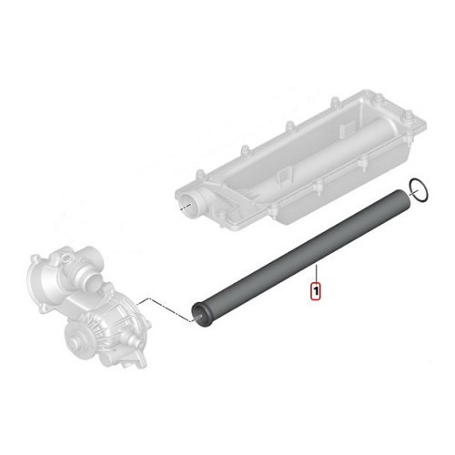 Kühlmittelzufuhrrohr für Bmw Serie 6 E63 Coupé und E64 Cabriolet (05/2002-07/2010) - BC56990