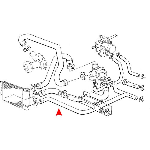 Durite de retour d'eau pour Bmw Série 3 E30 (09/1987-02/1994) - BC57041