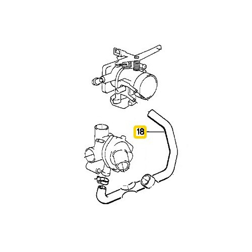 Durite d'eau de papillon pour Bmw Série 5 E34 Berline (06/1987-04/1990) - M20 - BC57042