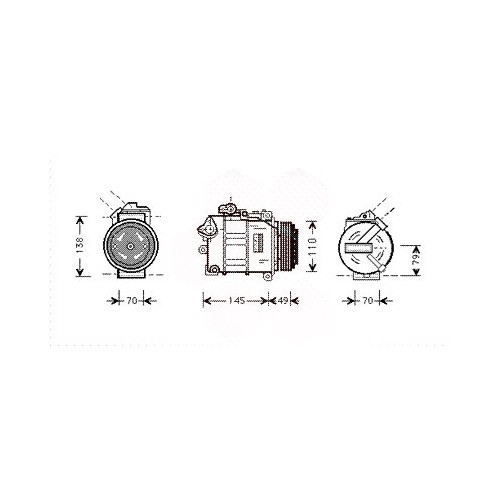 Compressore dell'aria condizionata per BMW E39 fino al 09/97 - BC58005