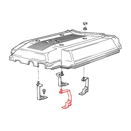 Linke vordere Halterung der Motorabdeckung für BMW E34 8-Zylinder - BD20050