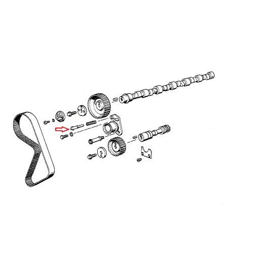 Securing pin for timing belt tensioner roller for BMW E21 - BD30011