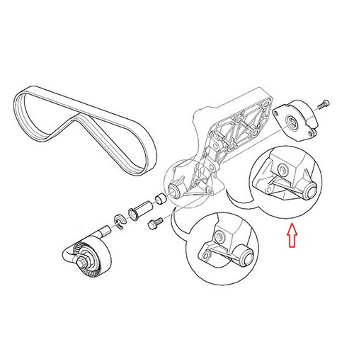 Rodillo tensor del aire acondicionado para BMW E39 y E46 - BD30320