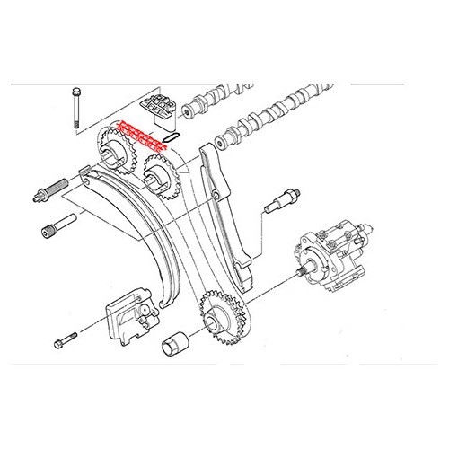 Cadena de distribución del árbol de levas para BMW E39 diésel - BD30414