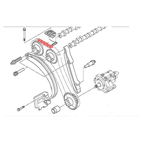 Chaine supérieure de distribution FEBI pour BMW X5 E53 Diesel - BD30428