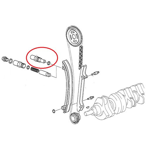 Main timing chain tensioner for BMW E60/E61 - BD30486