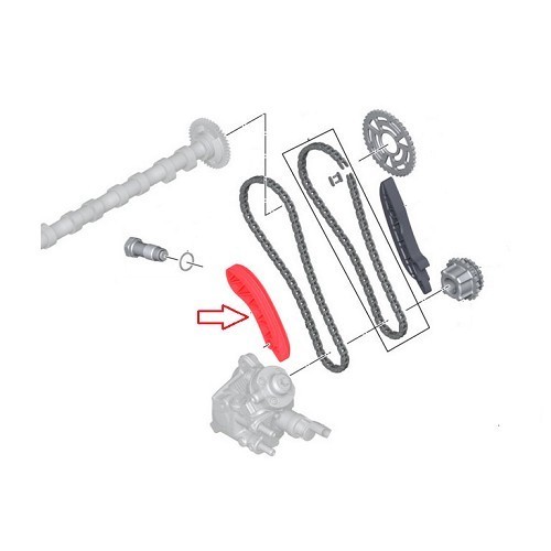 Timing chain guide for BMW E90/E91/E92/E93 LCI - BD30497