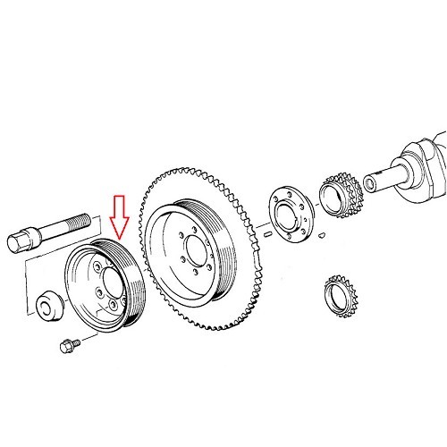  Poulie de climatisation pour BMW E36 jusqu'au ->09/98 - BD30503-2 