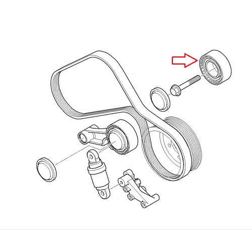 Polia de correia acessória para BMW E90/E91/E92/E93 - BD30551