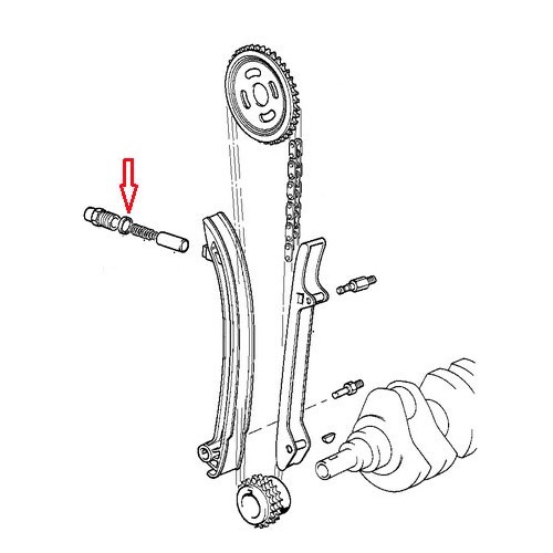 Joint sur tendeur de chaine de distribution principale pour BMW E36 depuis09/94 (Origine BMW) - BD30562