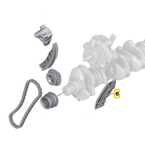 Carril sobre cadena de distribución inferior para BMW E90-E91-E92-E93 diésel - BD30586