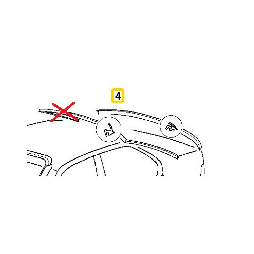  Lower rear window gasket for Bmw 3 Series E36 Sedan and Coupé (11/1989-07/1999) - BD40004 