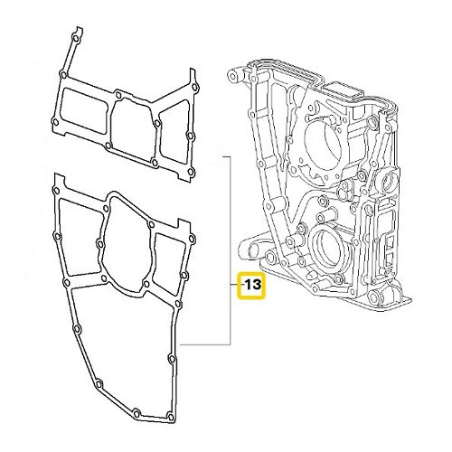 Guarnizione coperchio distribuzione EL RING per Bmw Z3 E36 (12/1994-06/2002) - M43 - BD50801