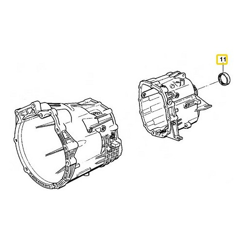 EL RING handgeschakelde versnellingsbak Spi staart pakking voor Bmw 5 serie E34 (05/1990-12/1995) - BD71005