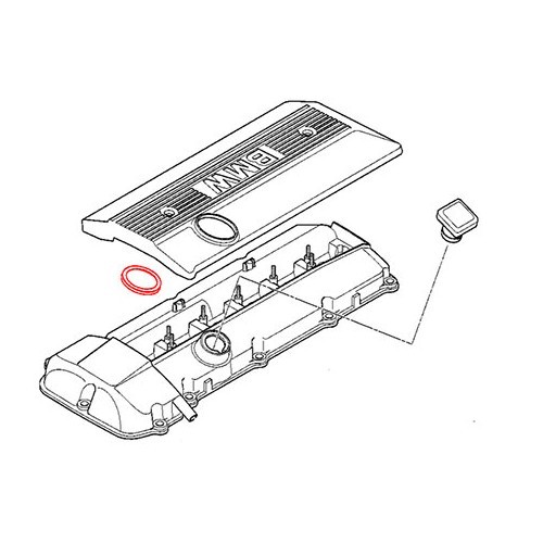  Selo de enchimento de óleo na tampa da cabeça do cilindro para motores BMW série 3 E46 Touring Compact Sedan Coupé e Convertible - M52TU M54 - BD71513 