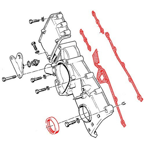 Distributiekast pakkingset voor M10 motor - BD71530