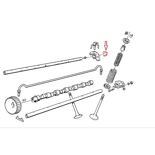 Tapón sobre los ejes de los balancines para BMW E21 - BD71548