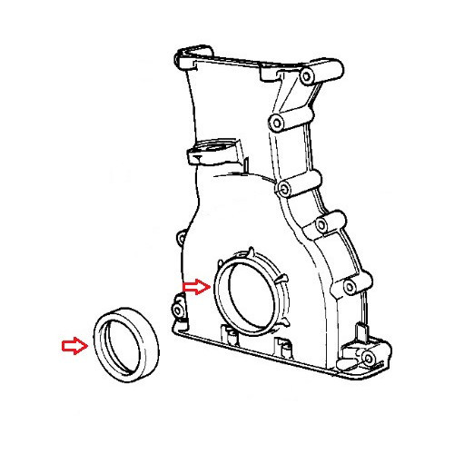 Kurbelwellenspi-Dichtung Verteilerseite El Ring für Bmw Serie 5 E34 (05/1990-06/1996) - BD71776