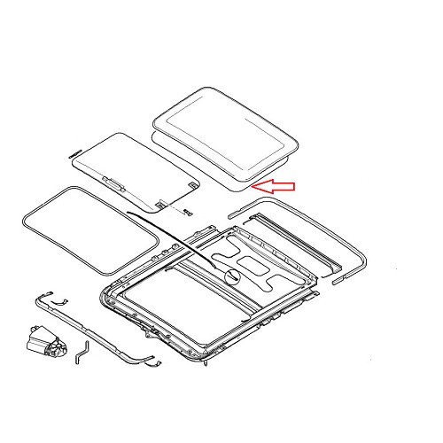 Rear sunroof seal for BMW E46 - BD80030