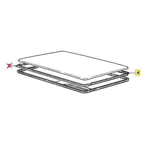 Joint de toit ouvrant pour Bmw Série 3 E30 (12/1981-02/1994) - BD80057