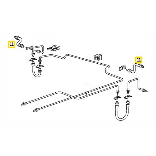 Rear brake hose for BMW E36 - BH24612