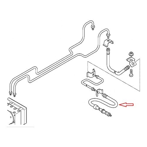 Tubo flexible de freno trasero para BMW Z3 (E36) - BH24613