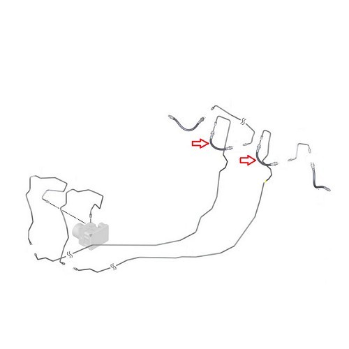 Bremsschlauch hinten an der Seite des Fahrgestells für BMW E90/E91/E92/E93 - BH24619