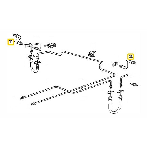 Rear brake hose for Bmw 8 Series E31 (07/1989-05/1999) - BH24625