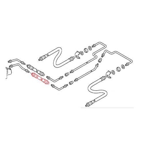 Rear left electric traction control (ASC+T) system hose for BMW E39 - BH24635