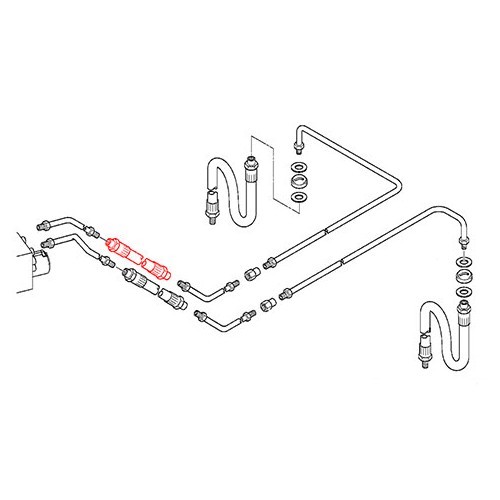 Tubo flexible trasero derecho del sistema antideslizamiento electrónico (ASC+T) para BMW E39 - BH24636