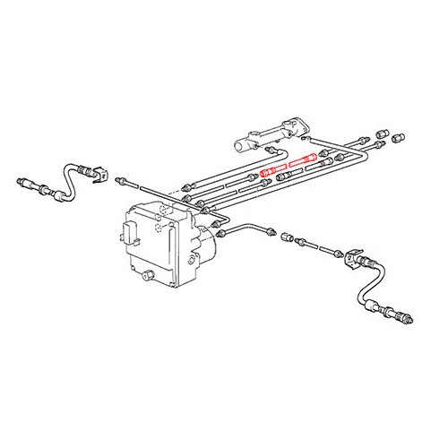 Tubo flexible delantero derecho del sistema antideslizamiento electrónico (ASC+T) para BMW E39 hasta el ->09/98 - BH24638