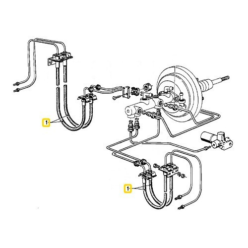 Latiguillo de freno delantero para BMW Serie 6 E24 (05/1982-04/1989) - BH24661