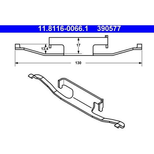 Molas de montagem da pastilha traseira do travão para BMW E46 - BH28810