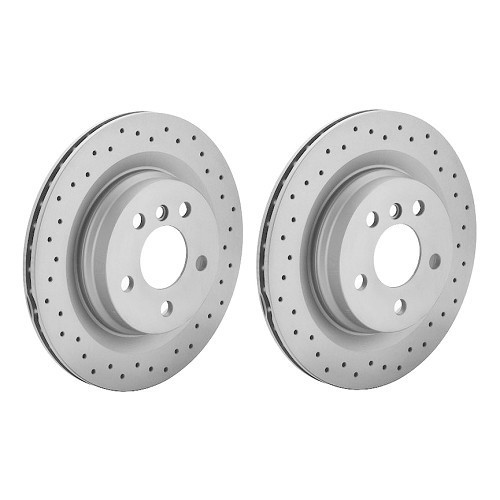  Disques de frein avant ventilés percés 255x22mm Zimmermann pour BMW Série 3 E21 320i et 323i - la paire - BH30505 