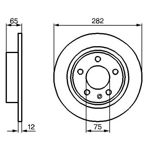  1 Disco trasero tipo original para BMW E30 M3 2,3L y 2,5L - BH30520 