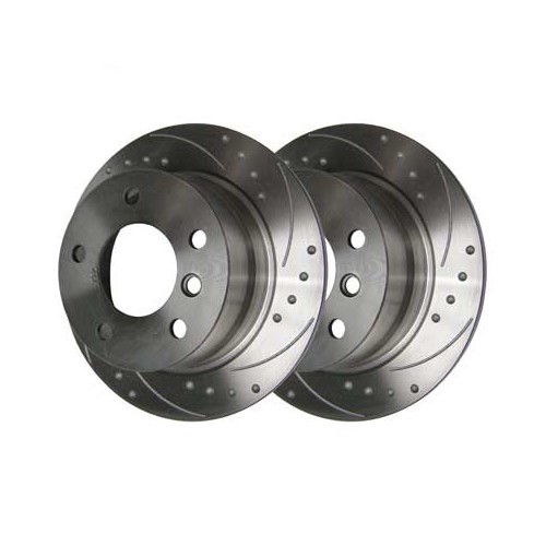  BREMTECH spitse gegroefde achterschijven 272 x 10 mm voor BMW E36 Compact - set van 2 - BH30620B 