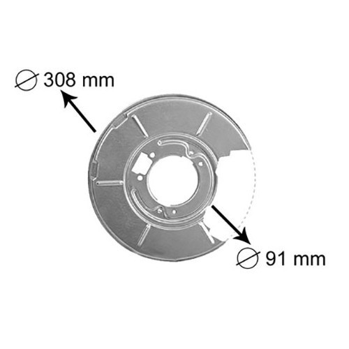  Flangia antipolvere per disco posteriore sinistro per BMW E36 - BH30710 