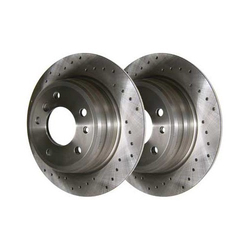     
                
                
    ZIMMERMANN drilled rear discs 300x10mm solid for BMW E34 - set of 2 - BH31200Z
